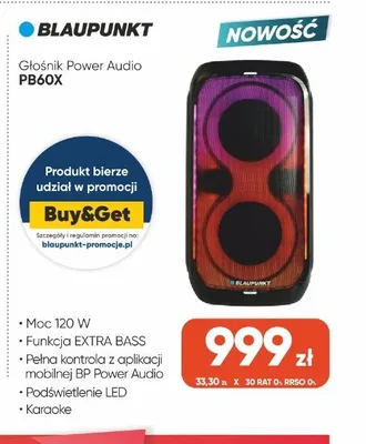 Głośnik Power Audio Blaupunkt PB60X promocja w Max Elektro