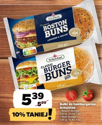 Bułki do hamburgerów Schulstad Boston Burger promocja w Netto