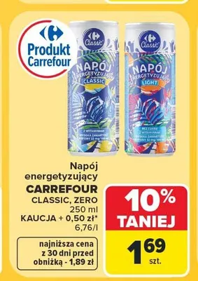 Napój energetyzujący Carrefour Light promocja w Carrefour