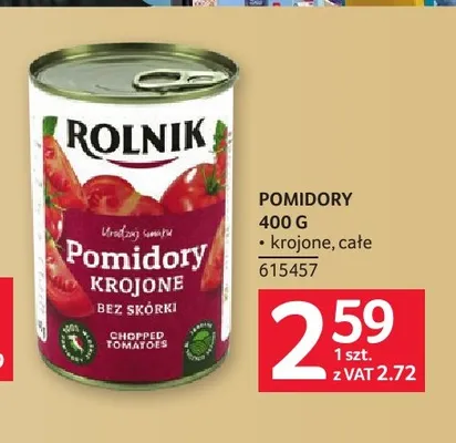 Pomidory krojone Rolnik promocja w Selgros
