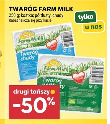 Twaróg chudy Farm Milk promocja w Stokrotka