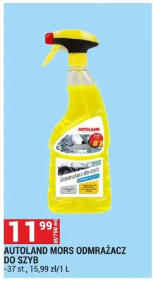 AUTOLAND MORS ODMRAŻACZ DO SZYB -37 st. 15,99 zł/1 L promocja w Merkury Market
