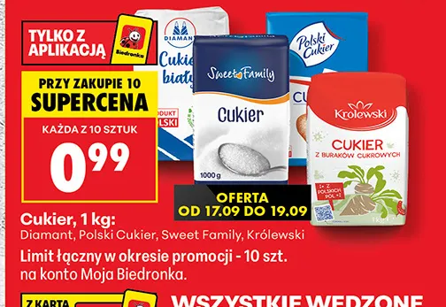 Cukier biały Diamant promocja w Biedronka