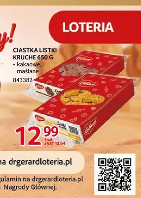 Ciastka listki kruche maślane Dr Gerard promocja w Selgros