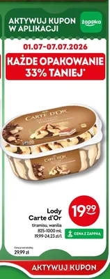 Lody Carte d'Or Tiramisu promocja w Żabka