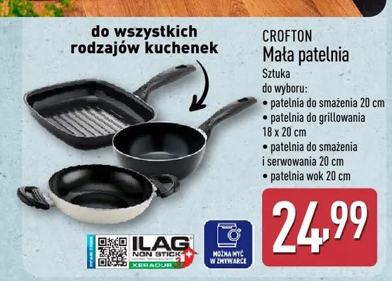 Mała patelnia wok Crofton 20cm promocja w Aldi