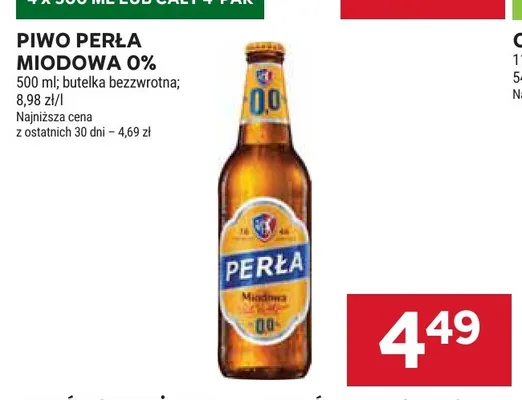 Piwo bezalkoholowe Perła Miodowa promocja w Stokrotka