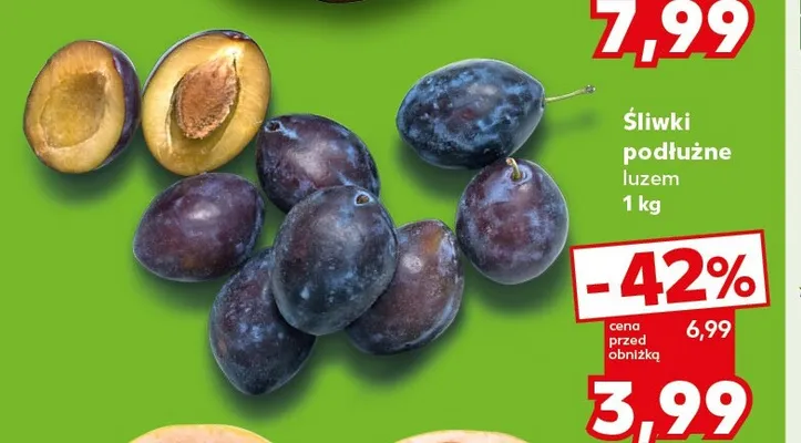 Śliwki podłużne promocja w Kaufland