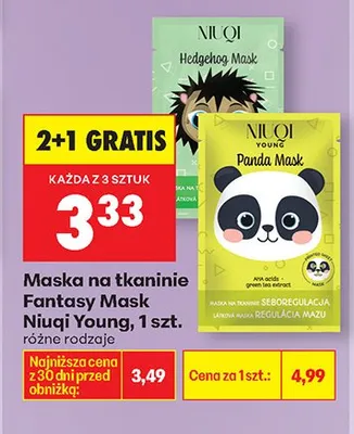 Maska na tkaninie Fantasy Mask Niuqi Young promocja w Biedronka