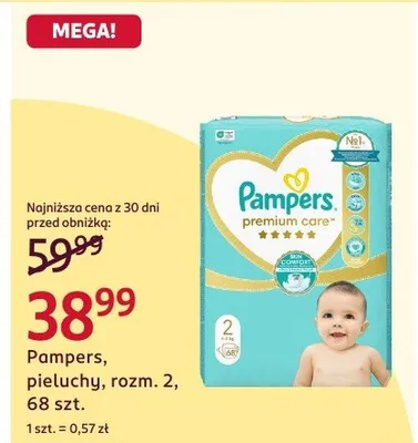 Pieluchy Pampers Premium Care rozm. 2 promocja w Rossmann