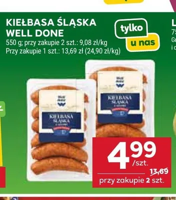 Kiełbasa śląska Well Done promocja w Stokrotka