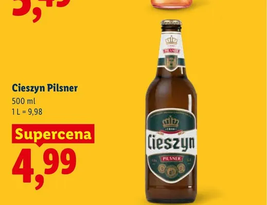 Piwo Cieszyn Pilsner promocja w Lidl