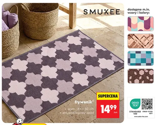 Dywanik SMUKEE 80x50cm promocja w Biedronka