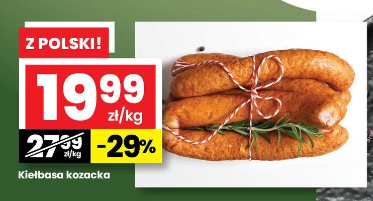 Kiełbasa kozacka promocja w emma MARKET