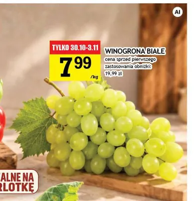 Winogrona białe promocja w Gram Market