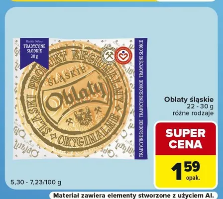 Oblaty śląskie promocja w Carrefour Express