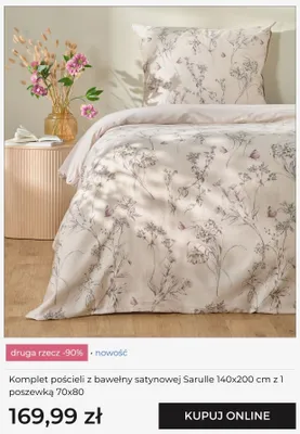 Komplet pościeli z bawełny satynowej Sarulle home&you promocja w home&you