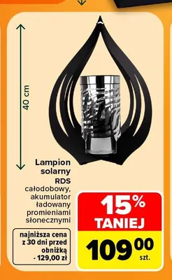 Lampion solarny Rds promocja w Carrefour