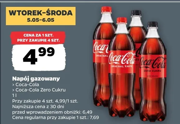 Napój gazowany Coca-Cola promocja w Netto