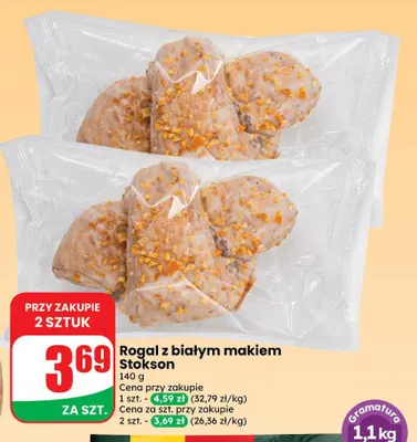 Rogal z białym makiem Stokson promocja w Dino