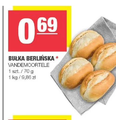 Bułka berlińska Vandemoortele promocja w SPAR