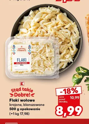 Flaki wołowe krojone blanszowane Stąd Takie Dobre! promocja w Kaufland