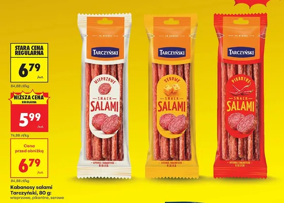 Kabanosy salami pikantne promocja w Biedronka