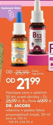 Witaminy w postaci łatwo przyswajalnych kropli promocja w Super-Pharm