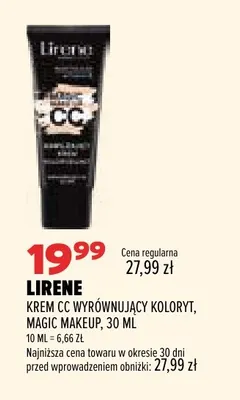 Krem CC wyrównujący koloryt Magic Makeup Lirene promocja w Drogerie Natura