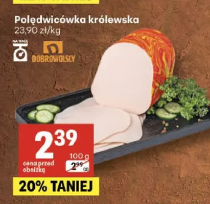 Polędwicówka królewska Dobrowolscy promocja w Delikatesy Centrum