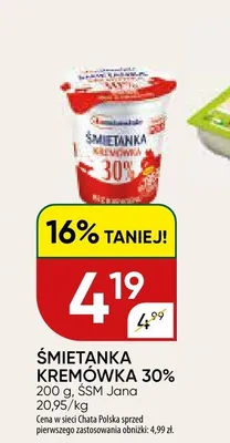 Śmietanka kremówka 30% ŚSM Jana promocja w Chata Polska