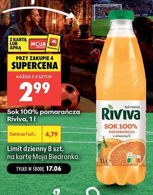 Sok pomarańczowy RIVIVA MINI promocja w Biedronka