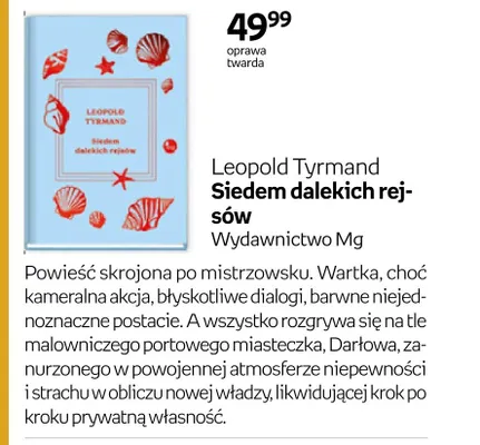 Książka Leopold Tyrmand Siedem dalekich rejsów Wydawnictwo Mg oprawa twarda promocja w Empik
