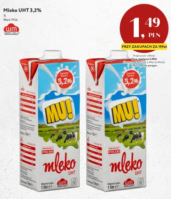 Mleko UHT MU! 3,2% promocja w Market Point