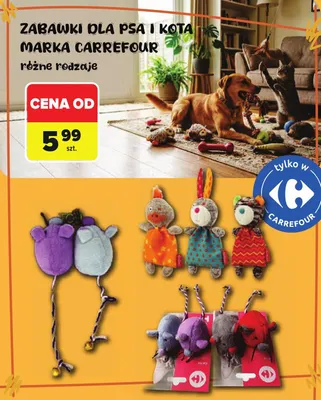Zabawki dla psa i kota Carrefour promocja w Carrefour