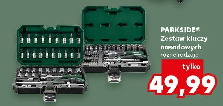 Zestaw kluczy nasadowych różne rodzaje promocja w Kaufland