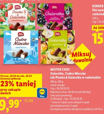 Galaretka, Cudne Mleczko lub Pianka & Galaretka w czekoladzie promocja w Lidl