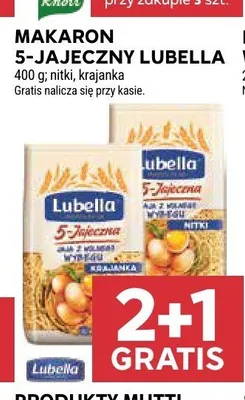 Makaron 5-jajeczny krajanka Lubella promocja w Stokrotka