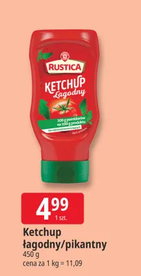 Ketchup pikantny Rustica promocja w Leclerc