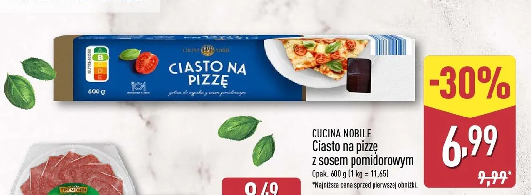 Ciasto na pizzę z sosem pomidorowym promocja w Aldi