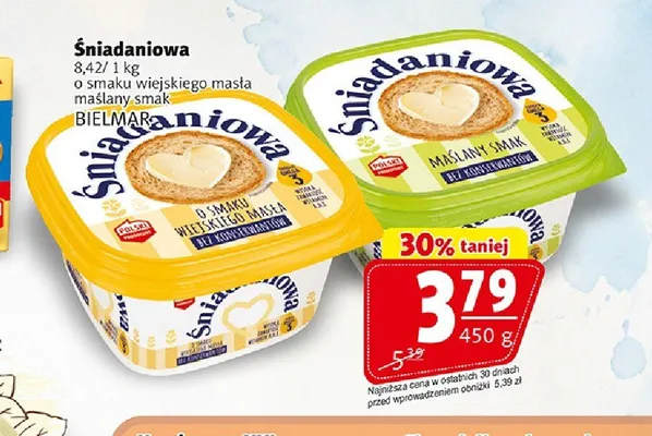Margaryna Śniadaniowa o smaku wiejskiego masła Bielmar promocja w Prim Market