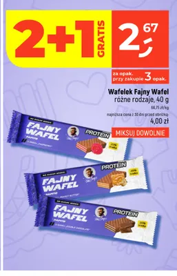 Wafelek Fajny Wafel Peanut Butter promocja w Dealz