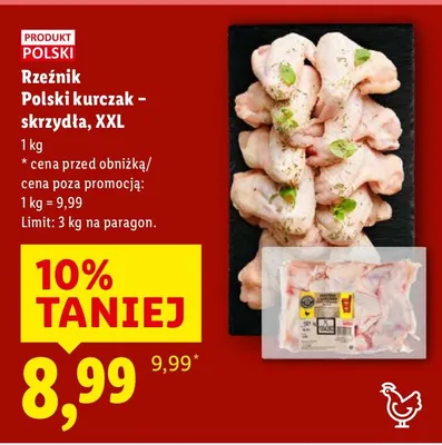 Rzeźnik Polski kurczak - skrzydła XXL promocja w Lidl