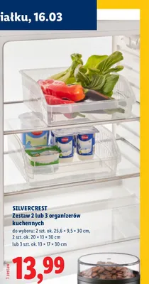 Zestaw 2 lub 3 organizerów kuchennych promocja w Lidl
