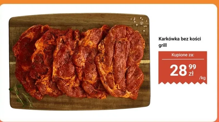 Karkówka bez kości grill promocja w Dino