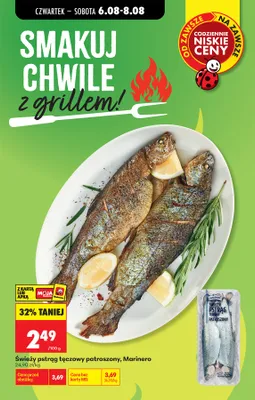 Świeży pstrąg tęczowy patroszony Marinero promocja w Biedronka