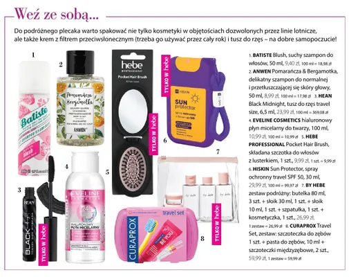 Zestaw podróżny By Hebe promocja w Hebe