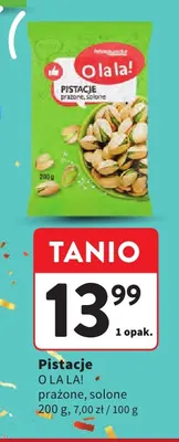 Pistacje prażone solone O la la! promocja w Intermarche