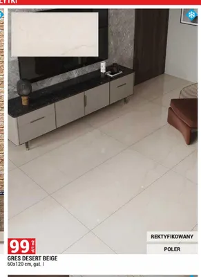 Gres Desert Beige 60x120 cm gat. I promocja w Merkury Market