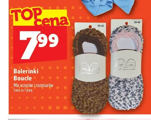 Balerinki Boucle promocja w TOPAZ
